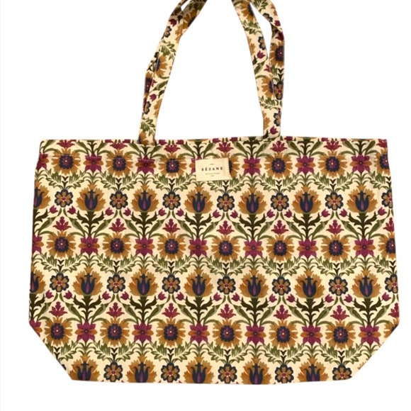 Sezane Multicolor Floral canvas Tote Bag - Picture 4 of 4